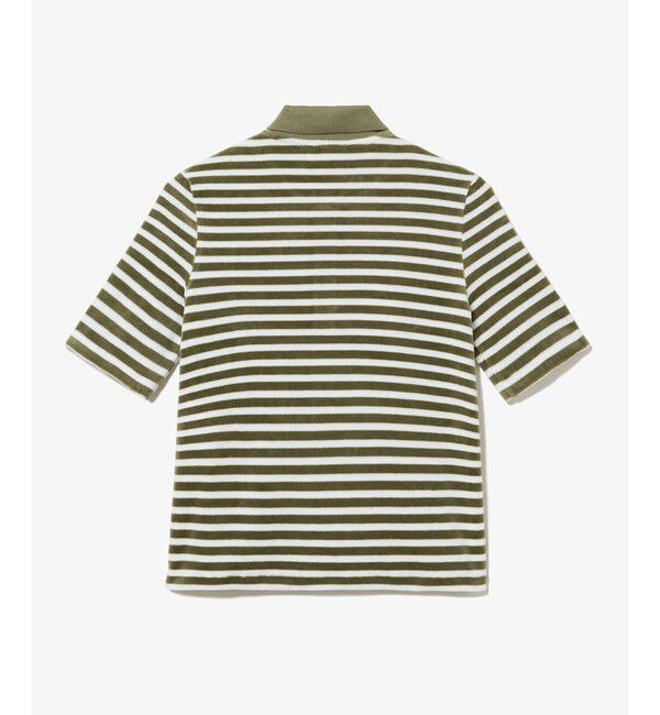 LACOSTE「ベロアボーダー半袖ポロシャツ」|ポロシャツ|