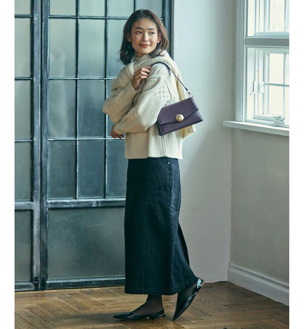 LACOSTE「パッチワークエフェクト ウールニットハイネックセーター」|ニット・セーター|