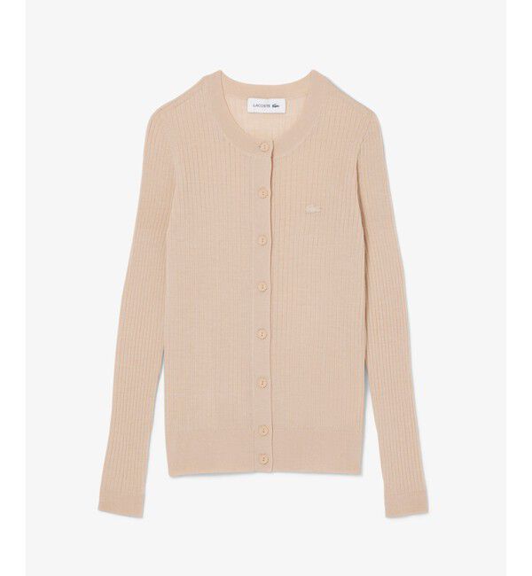 LACOSTE「3Dニッティングメリノウール ハイゲージニットカーディガン」|カーディガン|