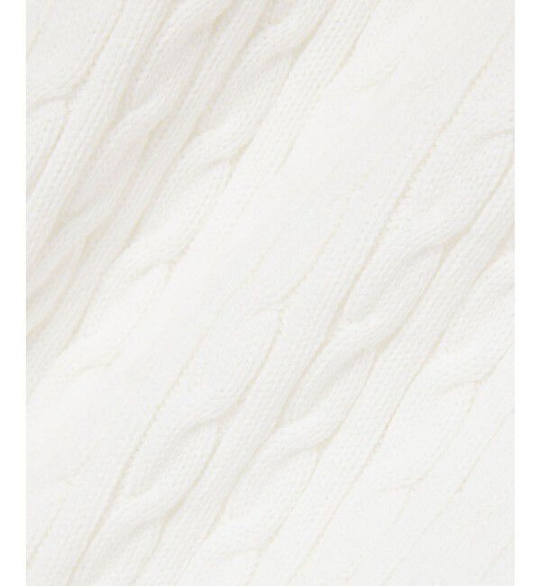 LACOSTE「配色ライン入りケーブルニットカーディガン」|カーディガン|