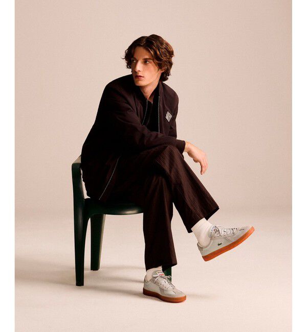 LACOSTE「メンズ BASESHOT PRO 126 1 SMA レザー スエード切り替え ローカットスニーカー」|スニーカー|