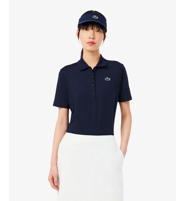 LACOSTE「UVカット スリムフィットUVプロテクトウルトラドライゴルフポロシャツ」|ポロシャツ|ネイビー