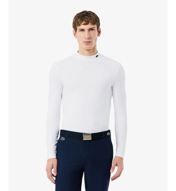 LACOSTE「ウルトラドライモックネックTシャツ」|Tシャツ・カットソー|ホワイト