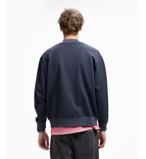 LACOSTE「ヘザースウェット メランジニットブルゾン / ドライバーズニット」|カーディガン|