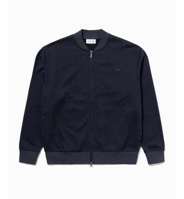 LACOSTE「ヘザースウェット メランジニットブルゾン / ドライバーズニット」|カーディガン|
