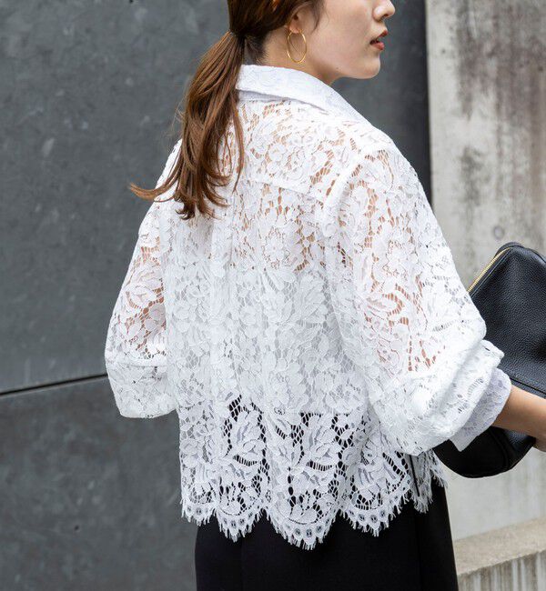 NOLLEY'S「ウォッシャブルレースシャツ」|シャツ・ブラウス|