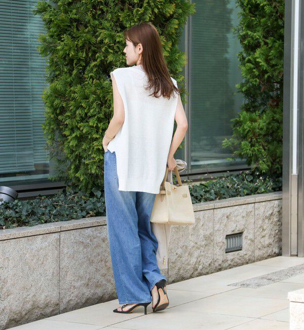 NOLLEY'S「《手洗い可能》Ｖネックレースジレ」|ベスト・ジレ|