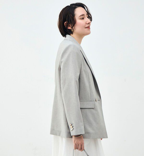 NOLLEY'S sophi「《セットアップ対応》ウォッシャブルブリーザブルシャンブレーダブルジャケット」|テーラードジャケット|