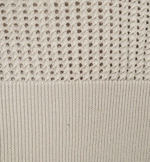 NOLLEY'S「《手洗い可能》メッシュスパンコール6分袖カーディガン」|カーディガン|