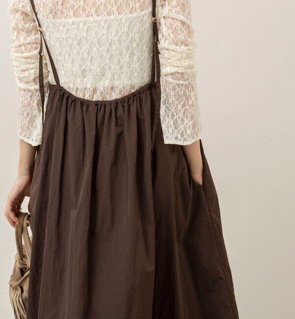 MAQWEL「【追加】【MAQWEL/マクウェル】ウォッシャブルソフトタフタワンピース」|ワンピース|