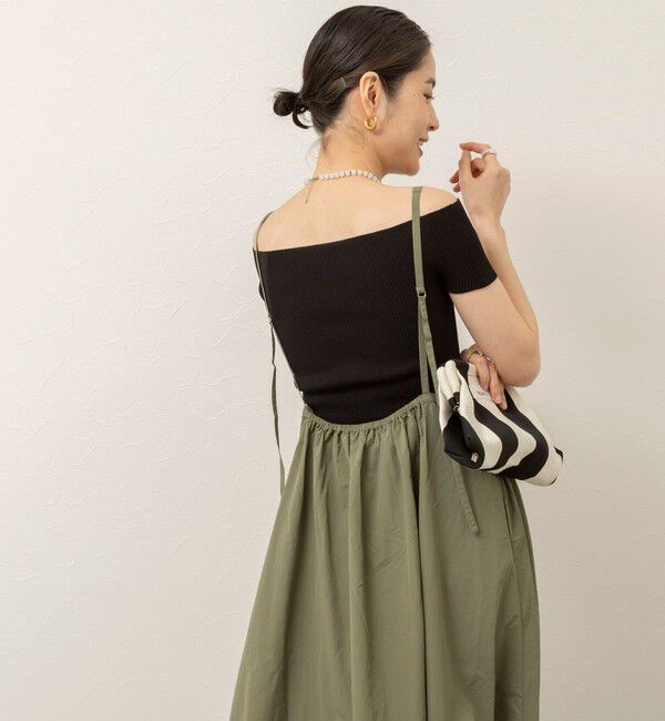 MAQWEL「【追加】【MAQWEL/マクウェル】ウォッシャブルソフトタフタワンピース」|ワンピース|