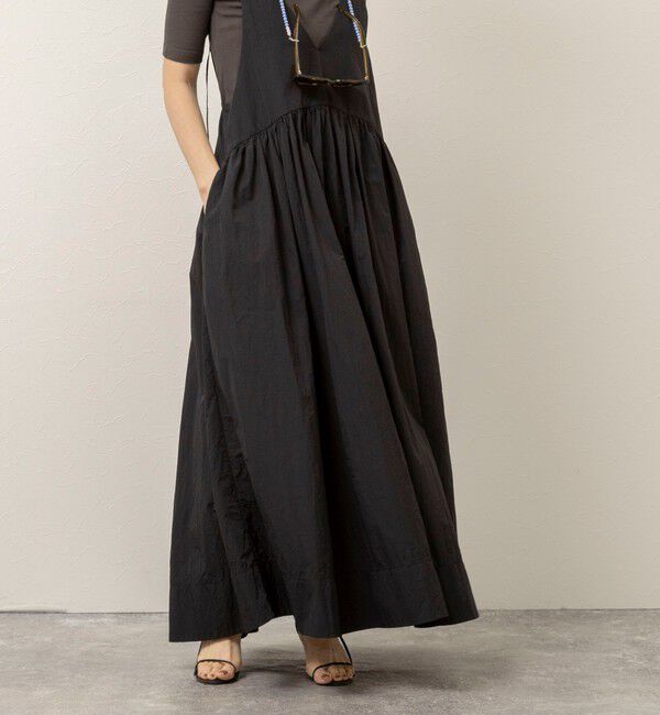 MAQWEL「【追加】【MAQWEL/マクウェル】ウォッシャブルソフトタフタワンピース」|ワンピース|