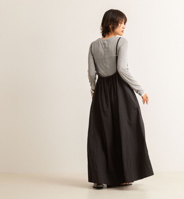 MAQWEL「【追加】【MAQWEL/マクウェル】ウォッシャブルソフトタフタワンピース」|ワンピース|