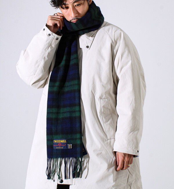 GLOSTER「【TWEED MILL/ツイードミル】ウールチェックストール25」|マフラー|