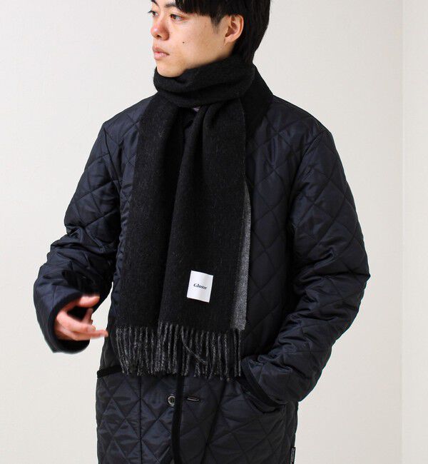 GLOSTER「【カシミヤブレンド】ウールリバーシブルソリッドマフラー」|マフラー|