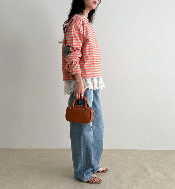 fredy emue「ボーダーハートパッチプルオーバー」|Tシャツ・カットソー|