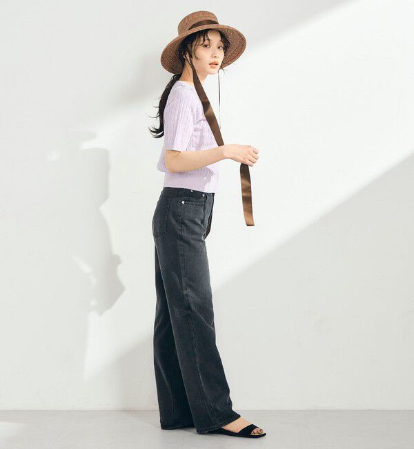 fredy emue「【毎年大人気！/完売必須】FR刺しゅうケーブル柄半袖カーディガン」|カーディガン|