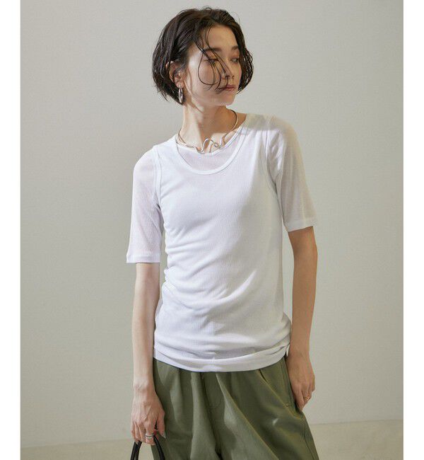 SALON adam et rope'「nu=layerスクープネックタンクトップ」|タンクトップ|