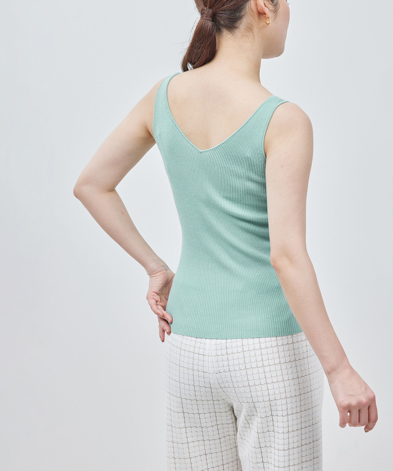 ROPE「【洗える】シルクプロテインニットタンクトップ【メディア掲載】」|タンクトップ|