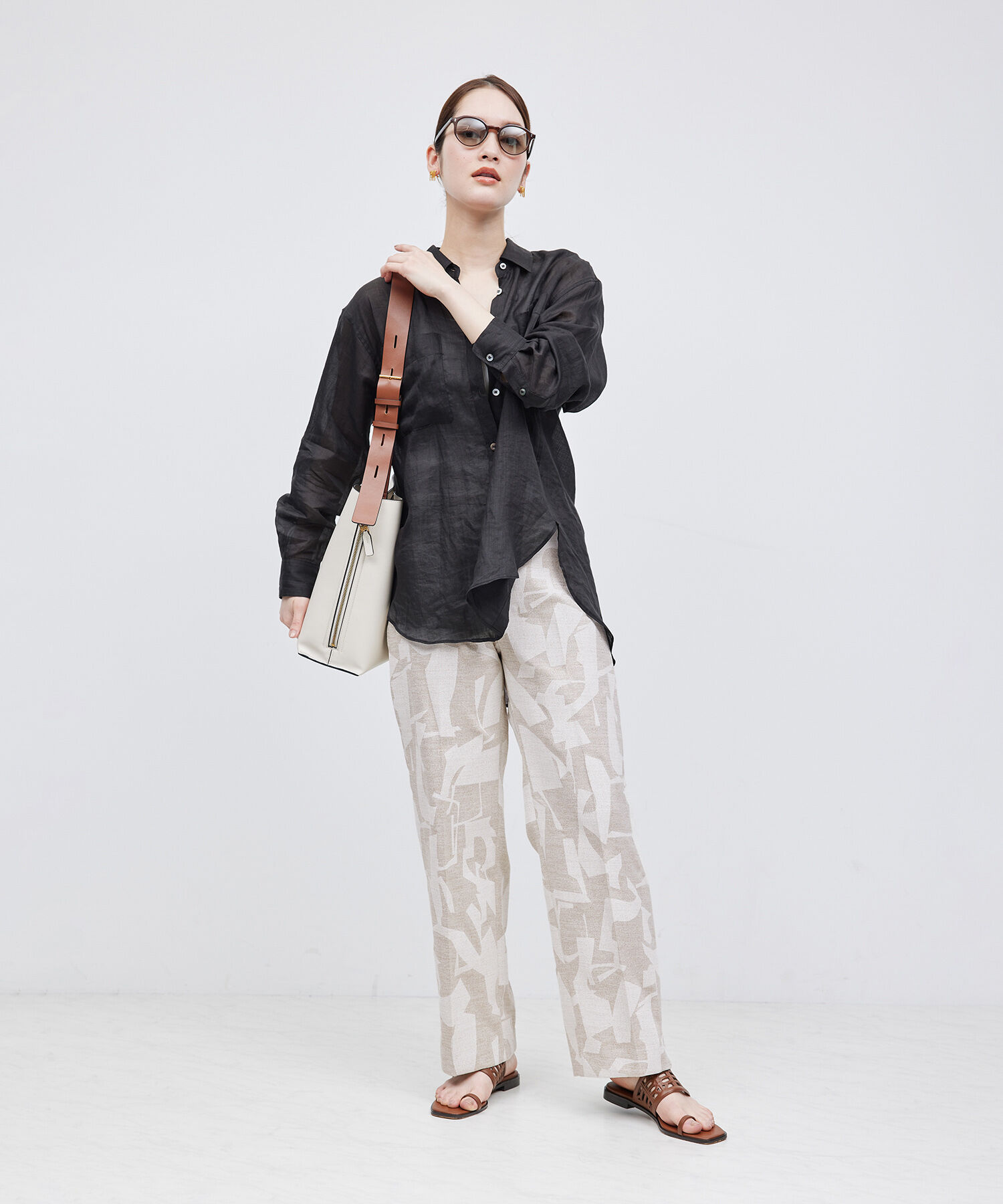 ROPE「サイドタックストレートパンツ【メディア掲載】」|その他|