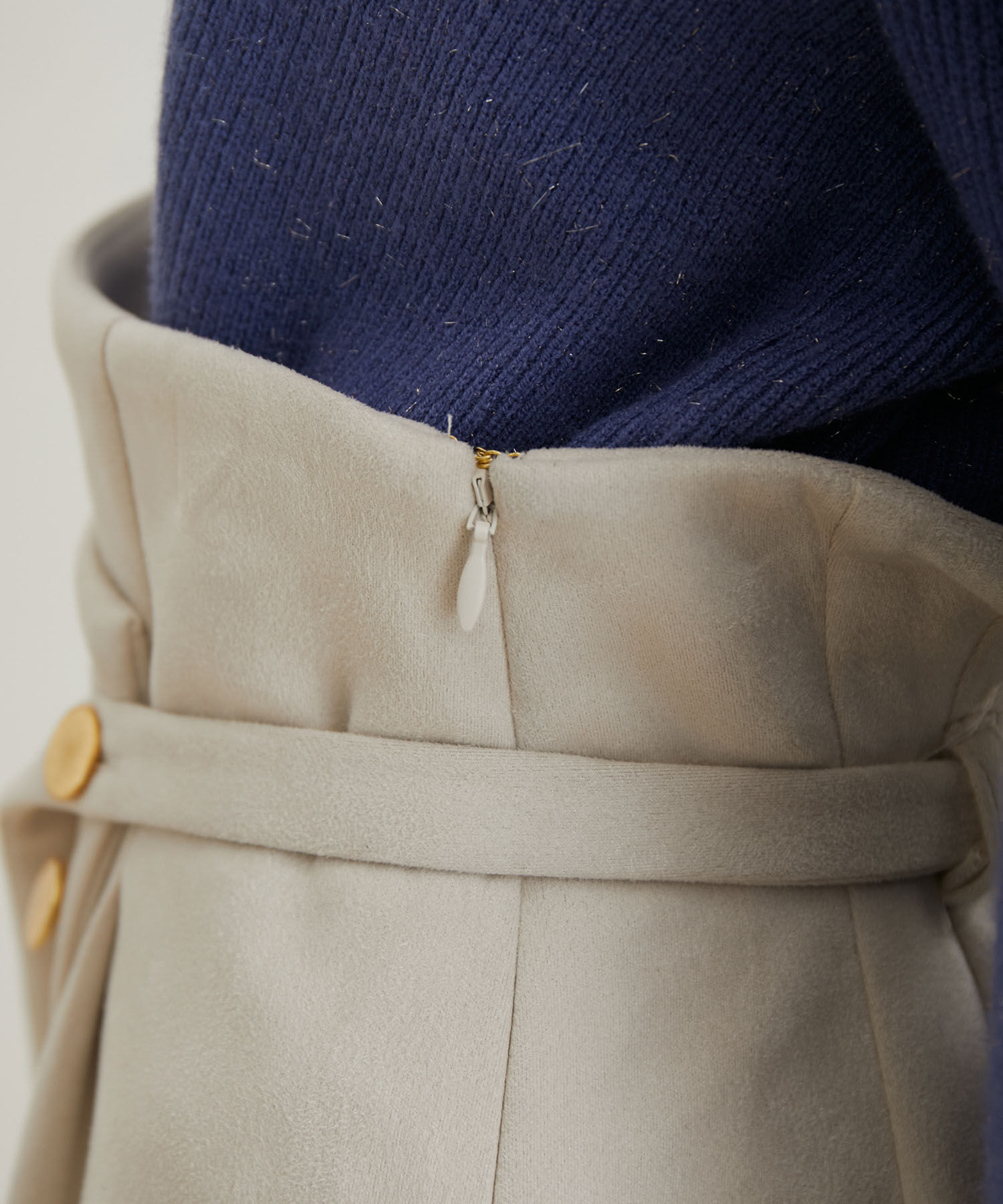 VIS「エコスエードラップ調Iラインスカート【sustainable】」|スカート|