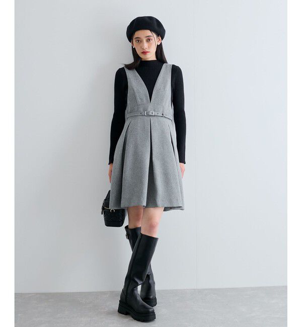 VIS「【新色追加】リブニットプチハイネックプルオーバー【低身長向けサイズ有】」|ニット・セーター|