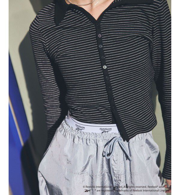 VIS「【Reebok】VIS別注ロゴベルトフレアースカート」|スカート|