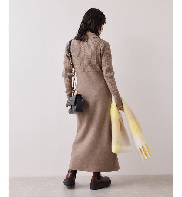 VIS「ポロケーブルモチモチニットワンピース」|ワンピース|