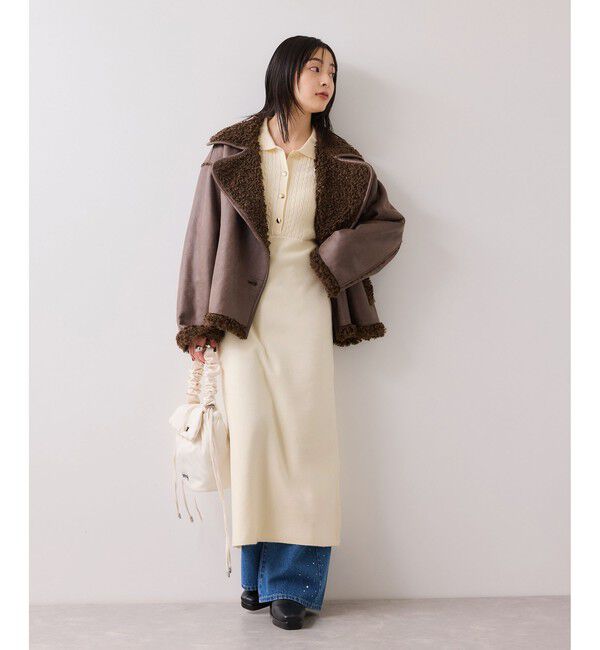 VIS「ポロケーブルモチモチニットワンピース」|ワンピース|