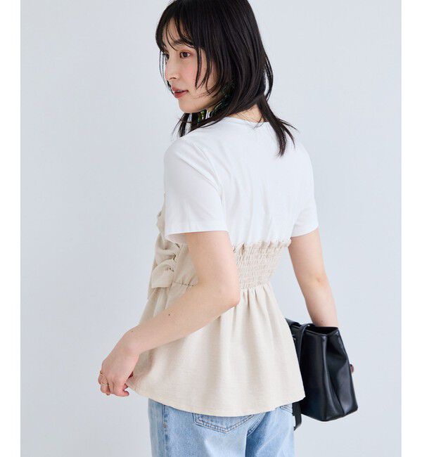 VIS「美easyリネンライクリボンビスチェトップス/イージーケア・接触冷感・セットアップ対応」|Tシャツ・カットソー|