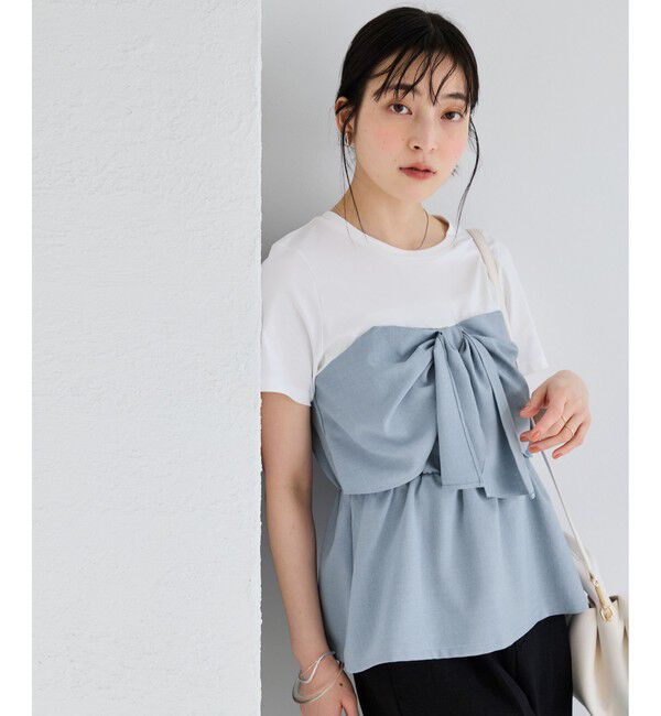 VIS「美easyリネンライクリボンビスチェトップス/イージーケア・接触冷感・セットアップ対応」|Tシャツ・カットソー|