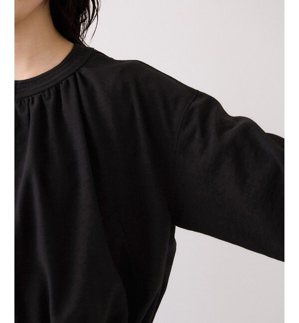 VIS「美easyリネンライクジップ裾フリルブルゾン/イージーケア・接触冷感」|ブルゾン・スタジャン|