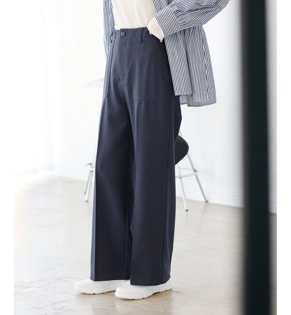 Rope&rsquo;Picnic「【3サイズ展開】ベイカーパンツ/防シワ・マシンウォッシャブル」|チノ|コンメイン