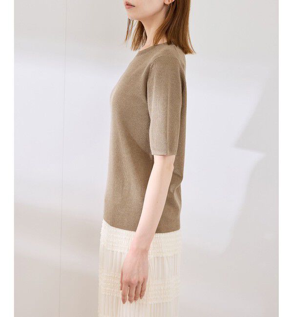 Rope&rsquo;Picnic「【洗濯機OK】LEVITAハーフスリーブニットプルオーバー」|ニット・セーター|