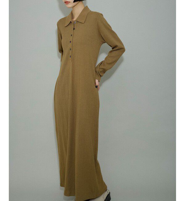 ADAM ET ROPE'「【WEB限定】・【新色追加】・【洗える】ポロシャツワンピース」|ワンピース|