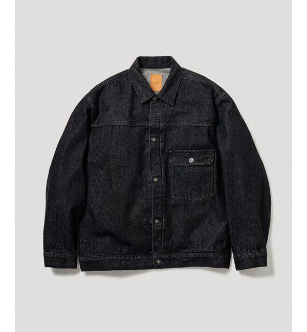 ADAM ET ROPE'「デニム トラッカー ジャケット / ADAM ET ROPE' JEANS -PERS-」|デニムジャケット|ブラック系(02)