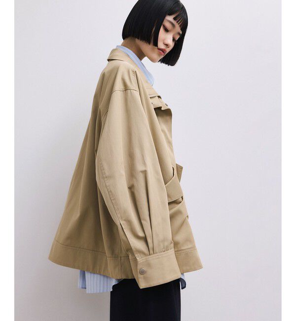 ADAM ET ROPE'「【WEB限定】スタンドネックドロストブルゾン/撥水」|ブルゾン・スタジャン|