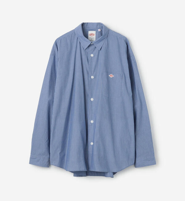 DANTON「DANTON | レギュラーカラー 長袖ワークシャツ MEN」|シャツ・ブラウス|BLUE系1