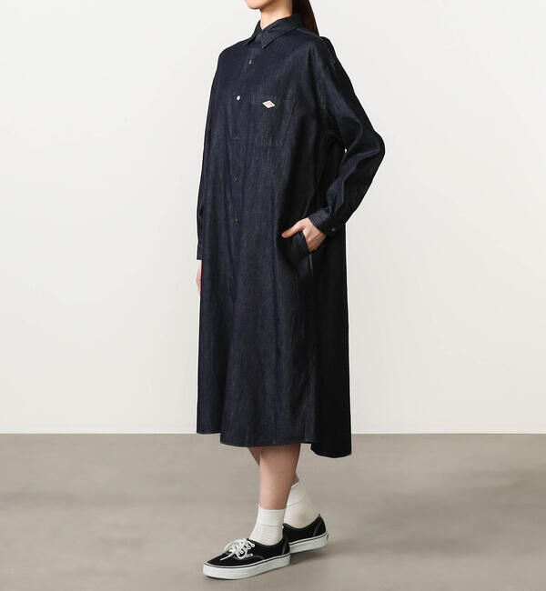 DANTON「DANTON | デニムダンガリー レギュラーカラーシャツワンピース WOMEN」|ワンピース|