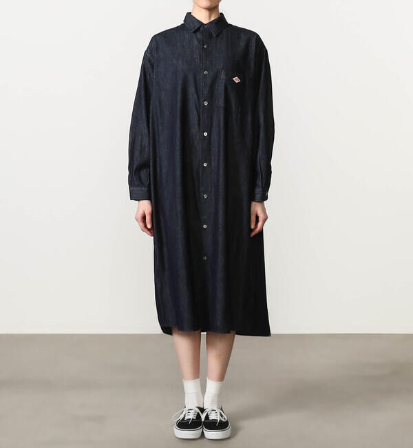 DANTON「DANTON | デニムダンガリー レギュラーカラーシャツワンピース WOMEN」|ワンピース|