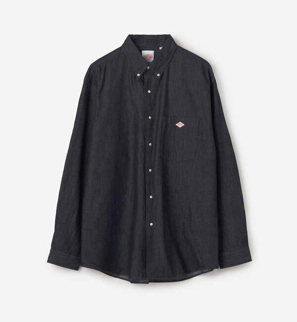 DANTON「DANTON | デニムダンガリー ボタンダウン長袖シャツ MEN」|シャツ・ブラウス|