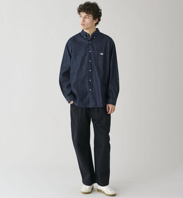 DANTON「DANTON | デニムダンガリー ボタンダウン長袖シャツ MEN」|シャツ・ブラウス|