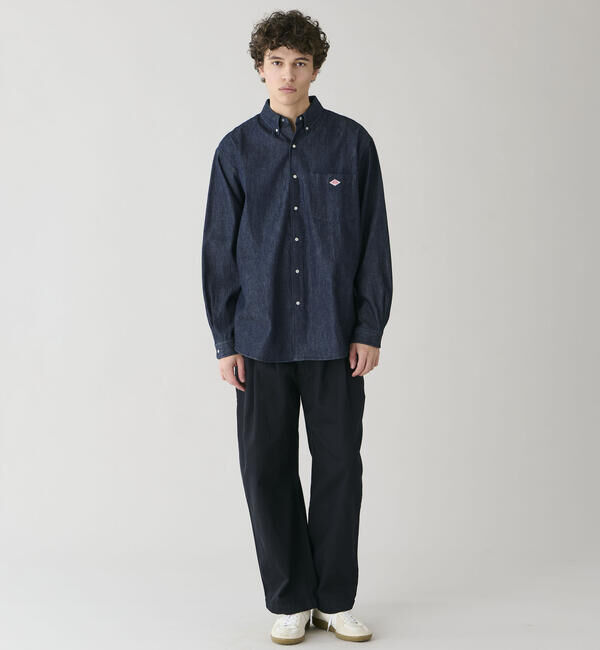DANTON「DANTON | デニムダンガリー ボタンダウン長袖シャツ MEN」|シャツ・ブラウス|
