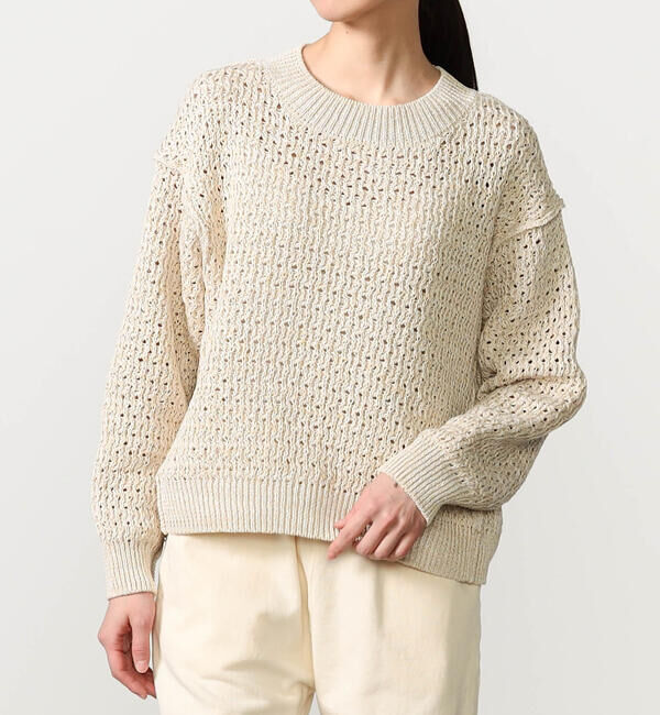 UNFIL「UNFIL | ハニーコンボ メッシュニットプルオーバー WOMEN」|ニット・セーター|WHITE系1