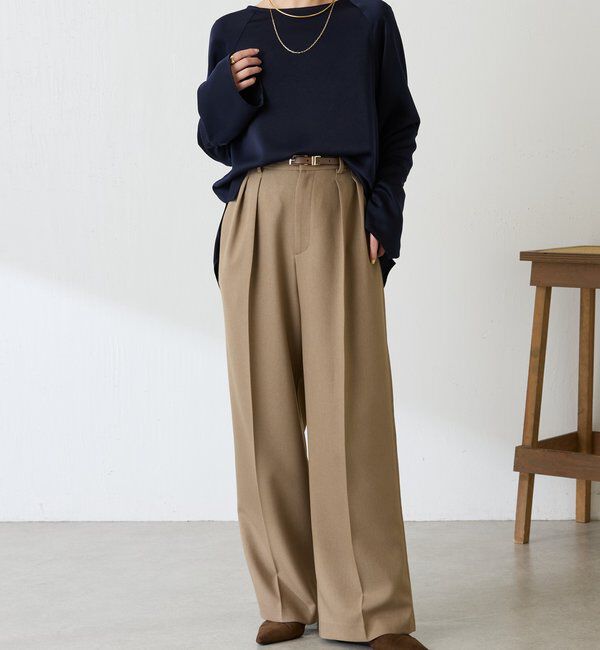  「袖フレアサテンブラウス」|シャツ・ブラウス|