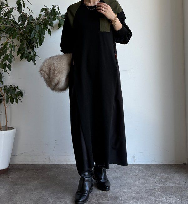  「【WEB限定】ミリタリー風ドッキングワンピース」|ワンピース|