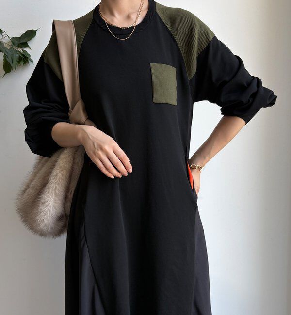  「【WEB限定】ミリタリー風ドッキングワンピース」|ワンピース|