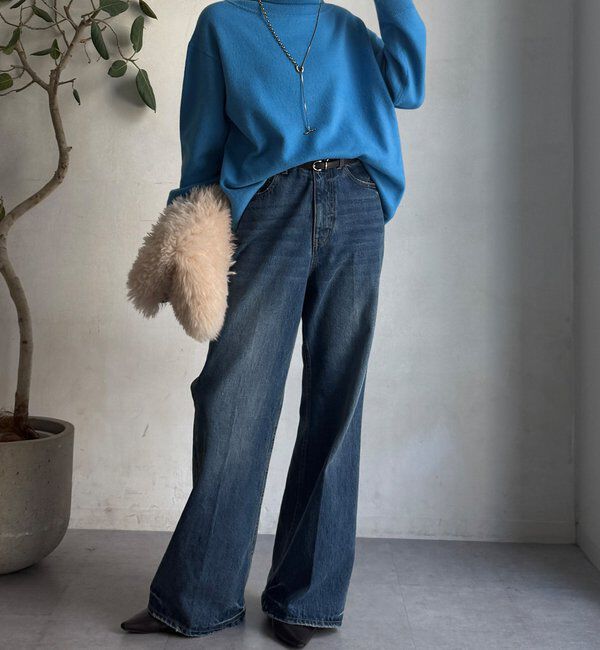  「ウール混タートルチュニック」|ニット・セーター|