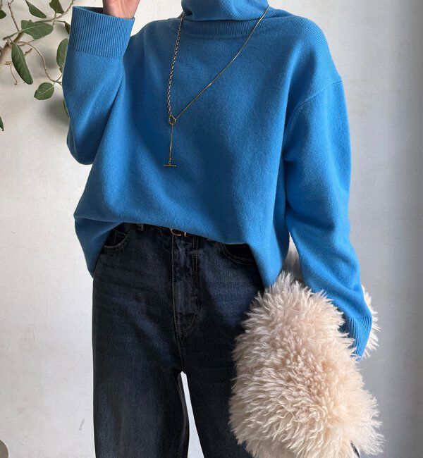  「ウール混タートルチュニック」|ニット・セーター|