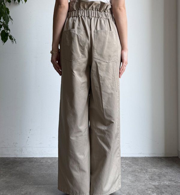  「ウエスト折り返しギャザーパンツ」|チノ|